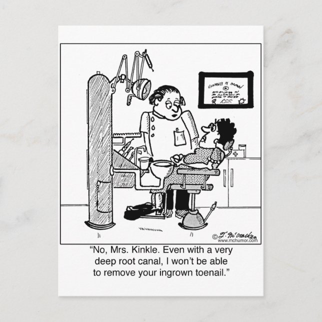 Carte Postale Canal Root Profond Pour Retirer Le Toenail Inculti (Devant)