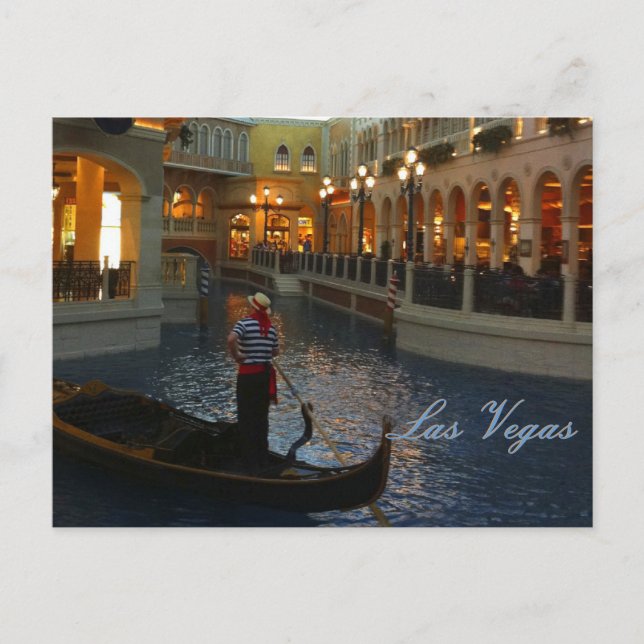 Carte Postale Canal vénitien de Las Vegas (Devant)