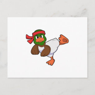 Carte Postale Canard aux arts martiaux Karate