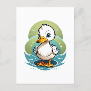 Carte Postale canard blanc