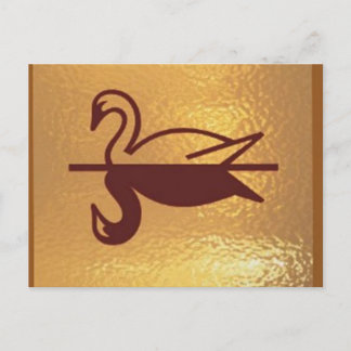 Carte Postale Canard d'oiseaux dorés