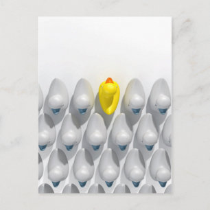 Carte Postale Canard en caoutchouc contre le flux