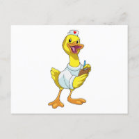 Canard en infirmière avec cœur