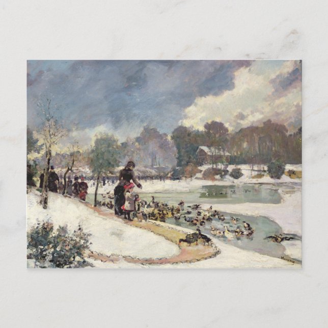 Carte Postale Canards dans le bois de Boulogne (Devant)