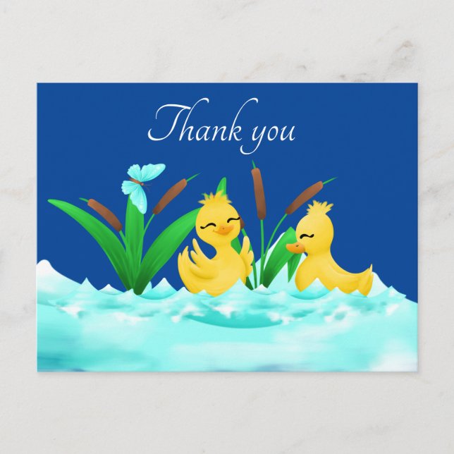 Carte Postale canards mignons à n'importe quel but merci (Devant)