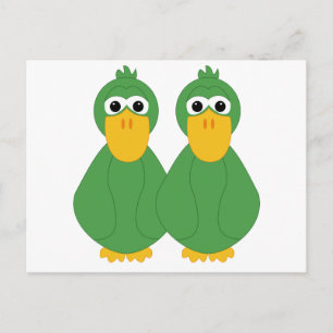 Carte Postale Canards verts