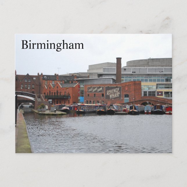 Carte Postale Canaux de Birmingham (Devant)