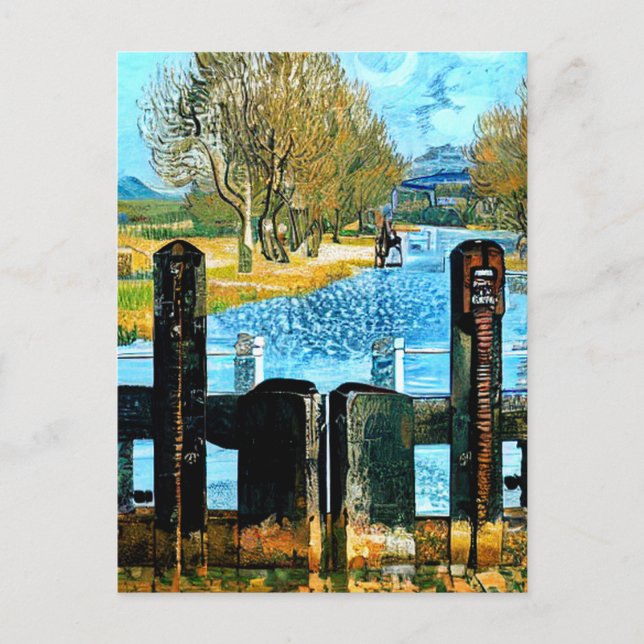 CARTE POSTALE CANAUX ET NAVIRES (Devant)