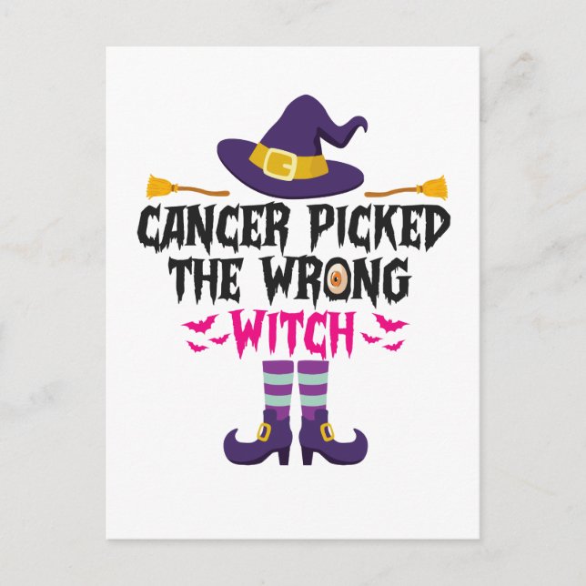 Carte Postale Cancer A Choisi La Mauvaise Sorcière Drôle Cadeau  (Devant)