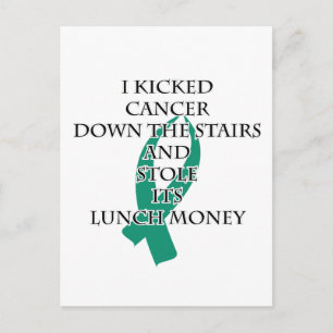 Carte Postale Cancer Bully (ruban Turquoise)