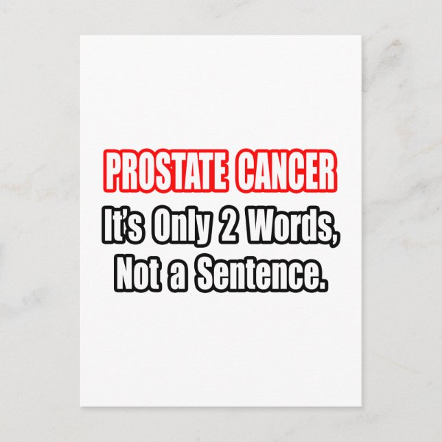 Carte Postale Cancer de la prostate...Pas une peine (Devant)