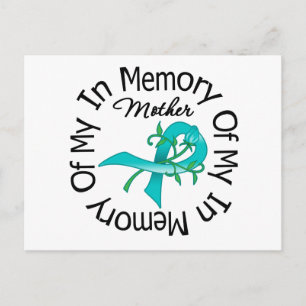 Carte Postale Cancer de l'ovaire en mémoire de ma mère