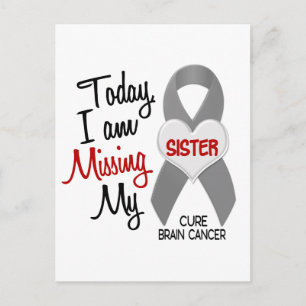 Carte Postale Cancer du cerveau Manquant Mlle Ma soeur 1