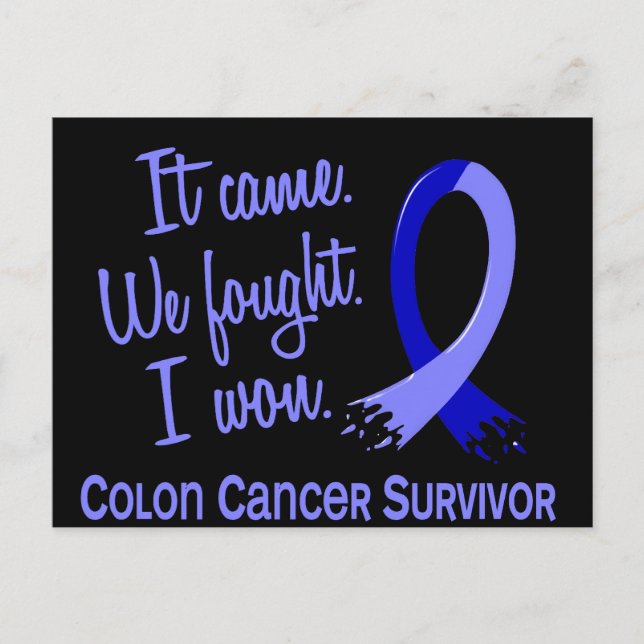 Carte Postale Cancer du colon du survivant 11 (Devant)