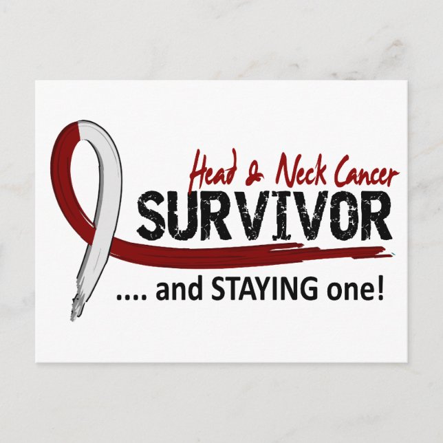 Carte Postale Cancer du cou de la tête de la survivante 8 (Devant)