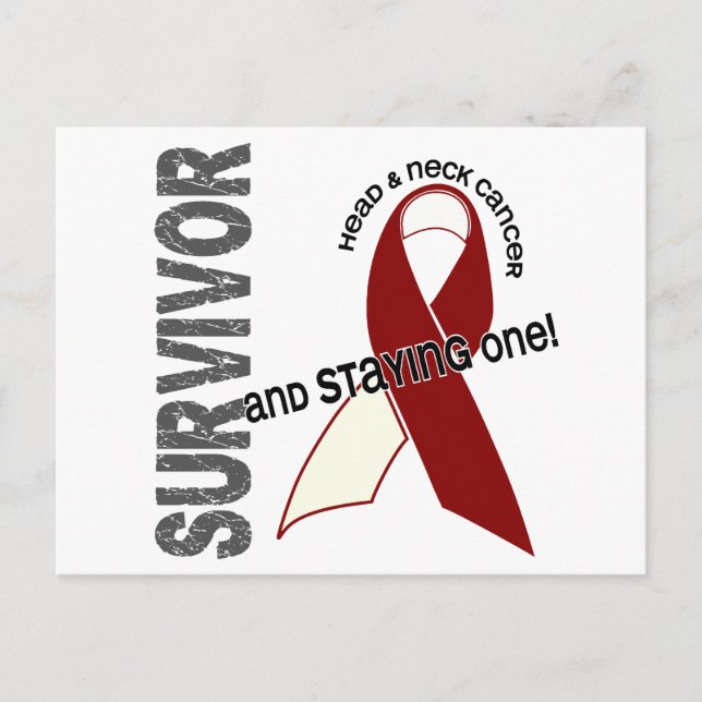Carte Postale CANCER DU COU DE LA TÊTE Survivant 1 (Devant)