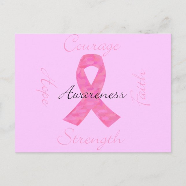 Carte postale cancer du sein de Camo rose (Devant)