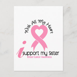 Carte Postale Cancer du sein Je soutiens ma soeur