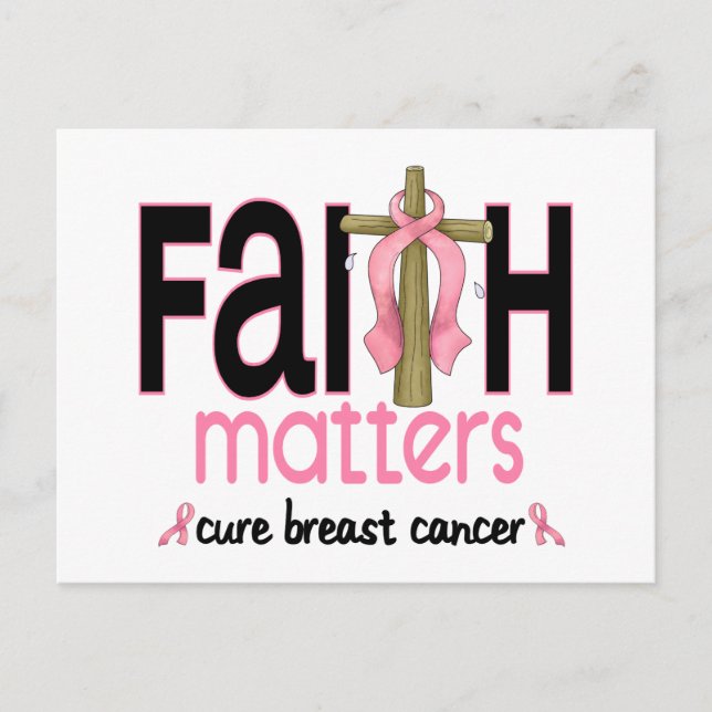 Carte Postale Cancer du sein La foi est importante Croix 1 (Devant)