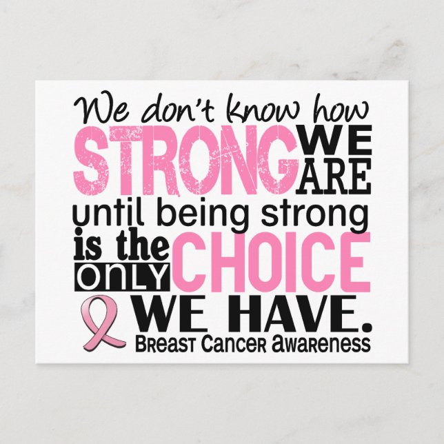 Carte Postale Cancer du sein : nous sommes forts (Devant)