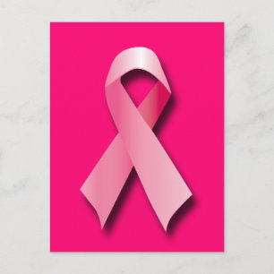 CARTE POSTALE CANCER DU SEIN ROSE RIBBON