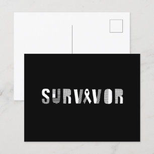 Carte Postale Cancer du survivant Ruban Inspiration Motivationne