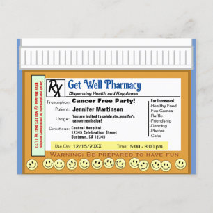 Carte Postale Cancer Free RX pour s'amuser