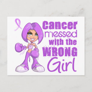 Carte Postale Cancer Général Messagé Avec Une Fille Mauvaise