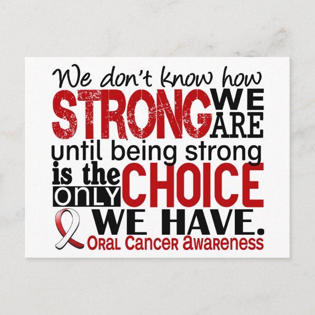 Carte Postale Cancer Oral : Nous sommes forts (Devant)