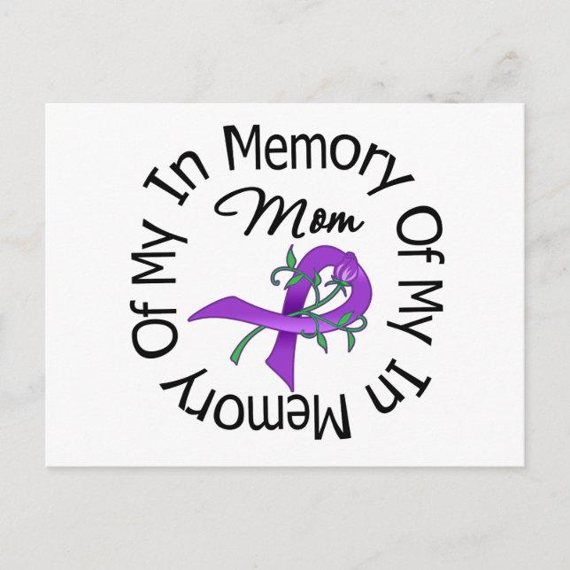 Carte Postale Cancer pancréatique en mémoire de ma mère (Devant)