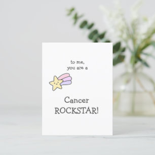 Carte Postale Cancer Rock Star ! Tellement fier de toi ! Encoura