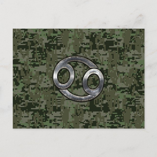 Carte Postale Cancer Zodiac Connexion Olive Green Camion numériq (Devant)