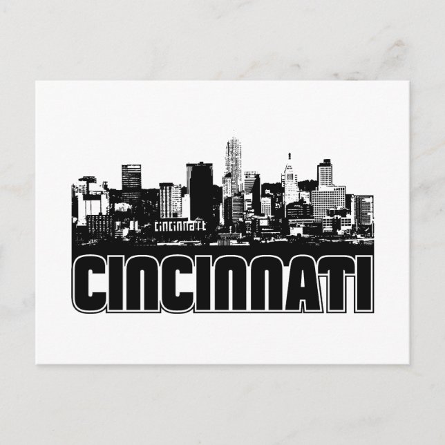 Carte Postale Cancinnati Skyline (Devant)