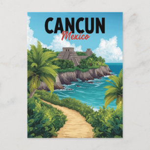 Carte Postale Cancun Mexique Chichen Itza Plage Vache