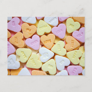 Carte Postale Candy Hearts Valentine's Day