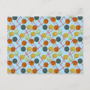 Carte Postale Candy pattern   Lollies 1lipop