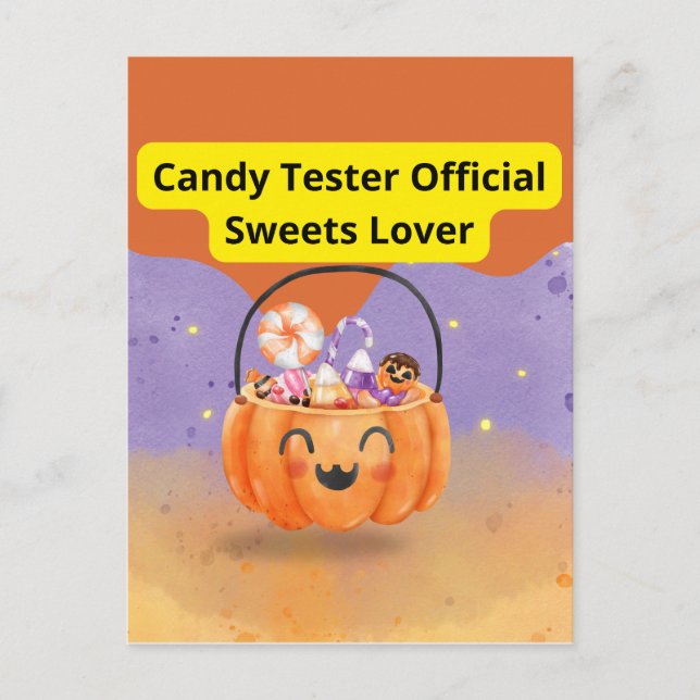 Carte Postale Candy Tester Official Sweets Lover (Devant)