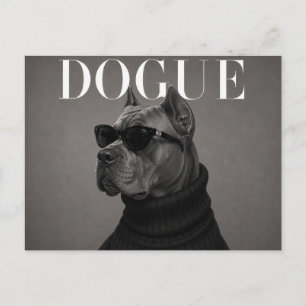 Carte Postale Cane Corso Luxe Éditorial de Mode