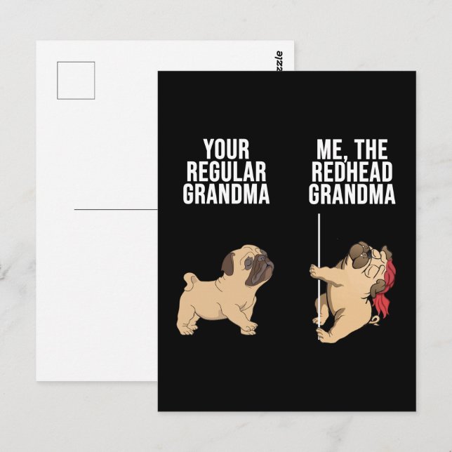 Carte Postale Cane Corso Votre Grand-Mère Régulière Moi La Grand (Devant / Derrière)