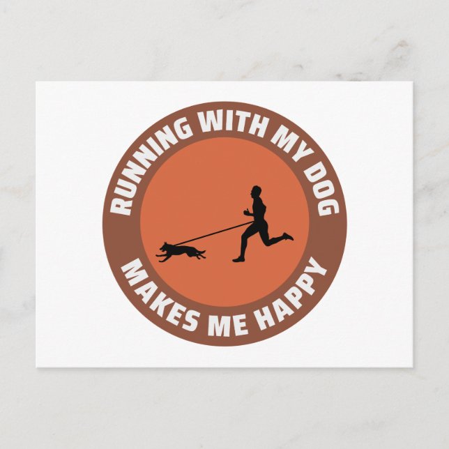 Carte Postale Canicross Trail Runner Dog Sport Outdoor (Devant)