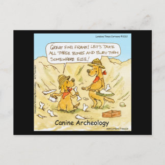 Carte Postale Canine Archaeologues Fantastic Dig Funny