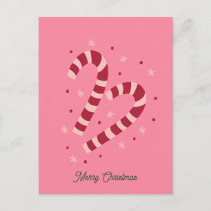 Carte Postale Canne à sucre de Noël