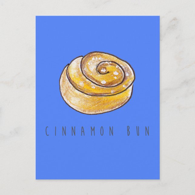 Carte Postale Cannelle Buns Cinnamon Rolls Café Fika (Devant)