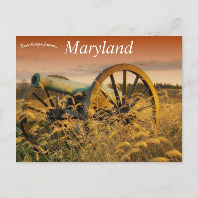 Carte Postale Cannon à Antietam Maryland (Devant)