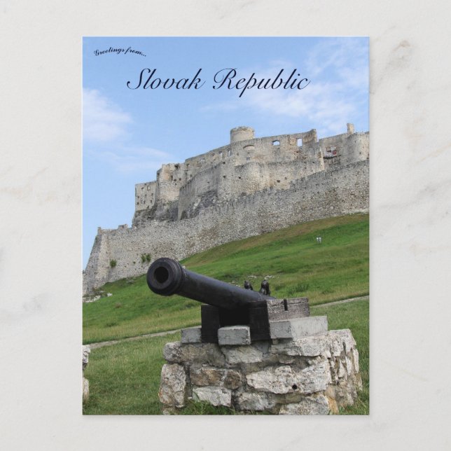 Carte Postale Cannon à Spis Castle République slovaque (Devant)