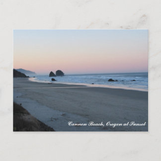 Carte Postale Cannon Beach AM, Cannon Beach, Oregon au coucher d