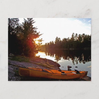 Carte Postale Canoë au coucher du soleil