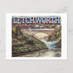 CARTE POSTALE CANOË-KAYAK - LETCHWORTH STATE PARK - NEW YORK