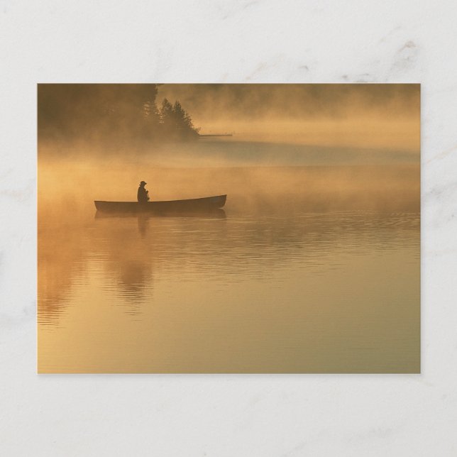 Carte Postale canoéiste, Parc Algonguin, Ontario, Canada. (Devant)