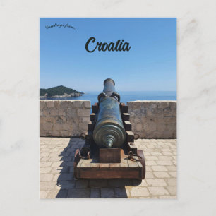 Carte Postale Canon à Dubrovnik Croatie